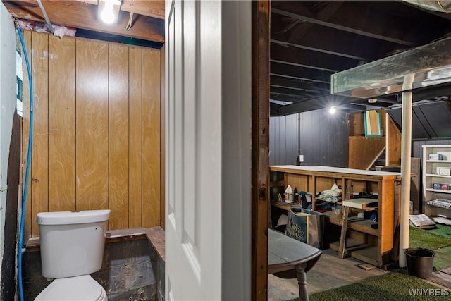 1934 Welch Ave, Niagara Falls, NY 14303 - unfinished below grade area with wood walls