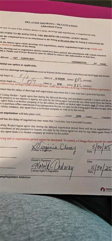 1427 Tudor Way, Farmington, NY 14425 - view of a document