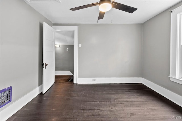 402 Cogswell Ave, Geddes, NY 13209 - unfurnished room with a ceiling fan, wood finished floors, and baseboards
