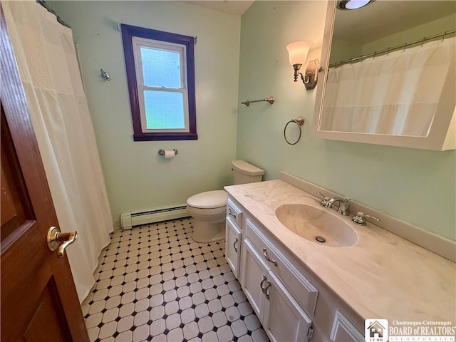 56 Otter St, Dunkirk-City, NY 14048 - bathroom with a baseboard heating unit and vanity
