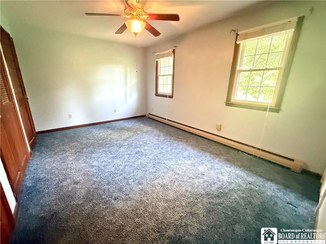 56 Otter St, Dunkirk-City, NY 14048 - unfurnished bedroom featuring a baseboard heating unit and carpet