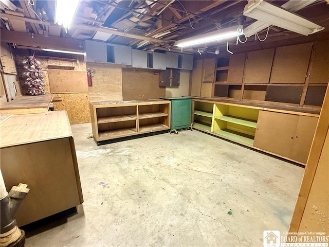 56 Otter St, Dunkirk-City, NY 14048 - unfinished below grade area with a workshop area