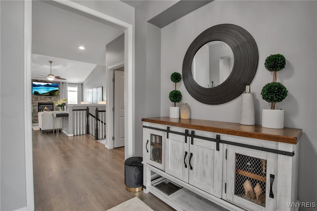 27 Skylark Ln, Wheatfield, NY 14304 - hall featuring wood finished floors and an upstairs landing