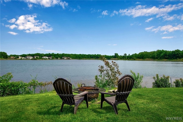27 Skylark Ln, Wheatfield, NY 14304 - water view with a fire pit
