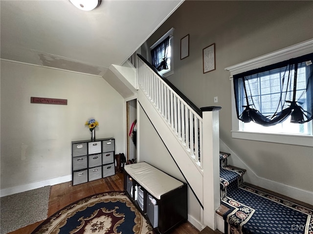35 N 4th Ave, German Flatts, NY 13357 - staircase featuring wood finished floors and baseboards