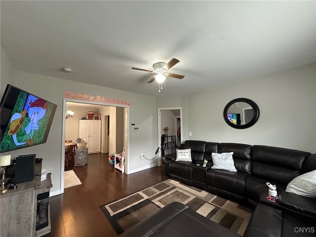 35 N 4th Ave, German Flatts, NY 13357 - living area featuring wood finished floors and a ceiling fan