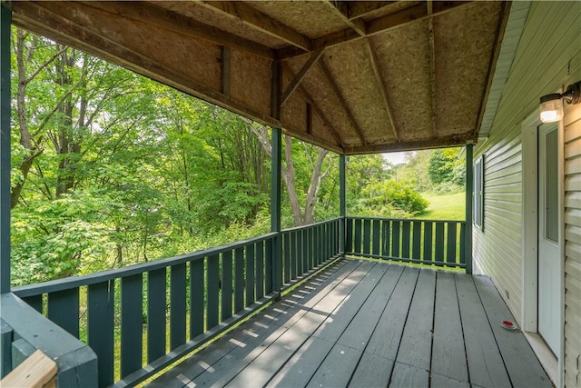 7848 Cold Springs Rd, Urbana, NY 14810 - view of wooden deck
