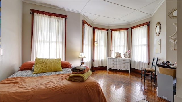 51 Sherrill St Unit 1, Geneva-City, NY 14456 - bedroom with ornamental molding and wood finished floors
