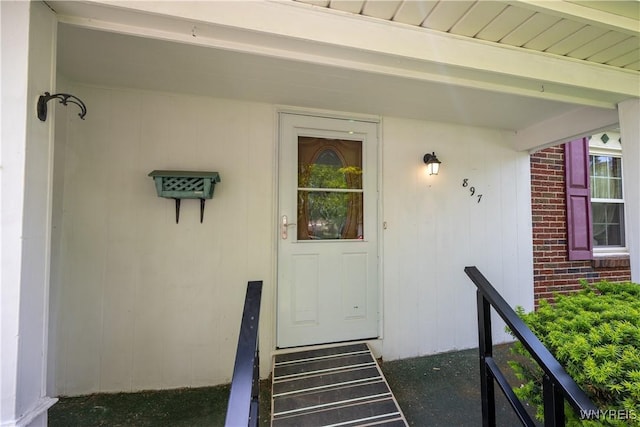 897 Fairmont Ave, North Tonawanda, NY 14120 - property entrance featuring brick siding