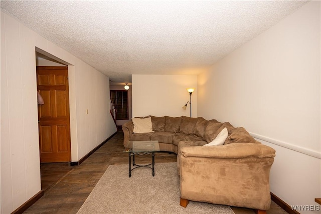 897 Fairmont Ave, North Tonawanda, NY 14120 - living room with wood finished floors and a textured ceiling