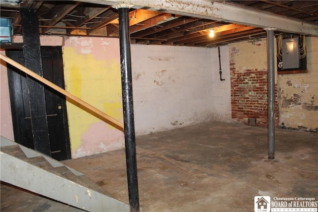 3582 Rte 20, Sheridan, NY 14063 - unfinished below grade area with electric panel