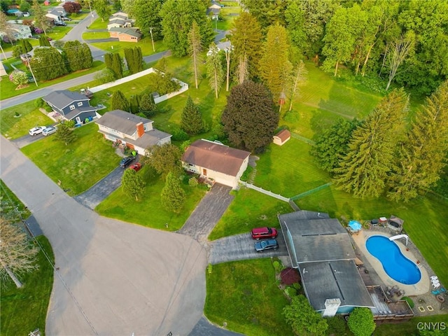 112 Elmcrest Cir, Salina, NY 13090 - drone / aerial view of a pool area