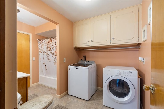141 W Pearl St, Arcadia, NY 14513 - washroom featuring washer and dryer, light tile patterned flooring, and baseboards