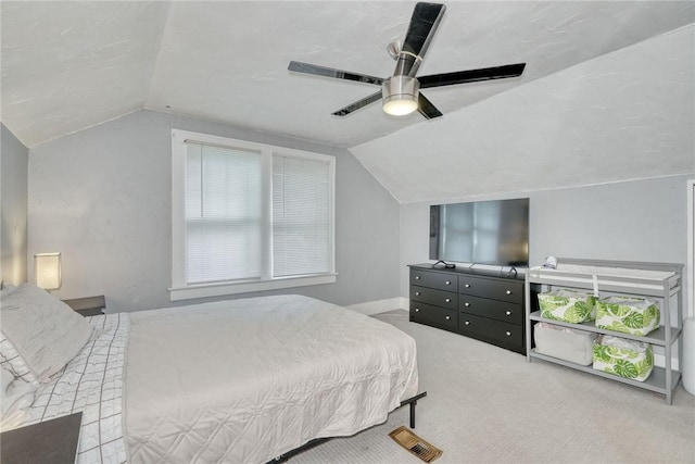 42 Worcester Rd, Greece, NY 14616 - carpeted bedroom with vaulted ceiling and ceiling fan