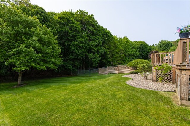 281 Burley Rd, Rochester, NY 14612 - view of yard featuring a wooden deck