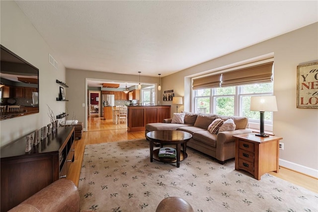 74 Broadmoor Trl, Perinton, NY 14450 - living area with light wood finished floors and baseboards