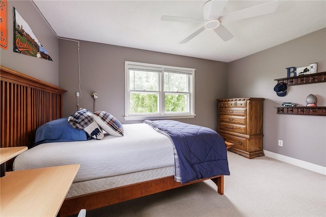 74 Broadmoor Trl, Perinton, NY 14450 - carpeted bedroom with ceiling fan and baseboards