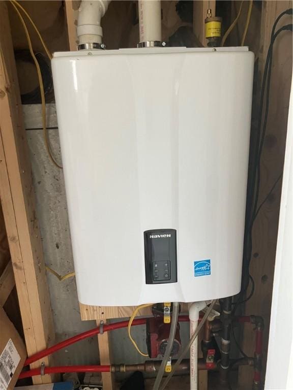 2309 Mcburney Rd, Phelps, NY 14432 - utility room with tankless water heater