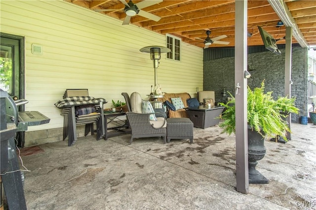 1 Carol Dr, Adams, NY 13605 - view of patio with a ceiling fan