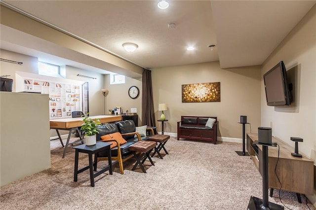 6305 Candlelight Run, Victor, NY 14564 - carpeted living room with recessed lighting