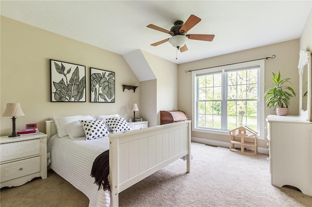 6305 Candlelight Run, Victor, NY 14564 - bedroom featuring light carpet, ceiling fan, and baseboards