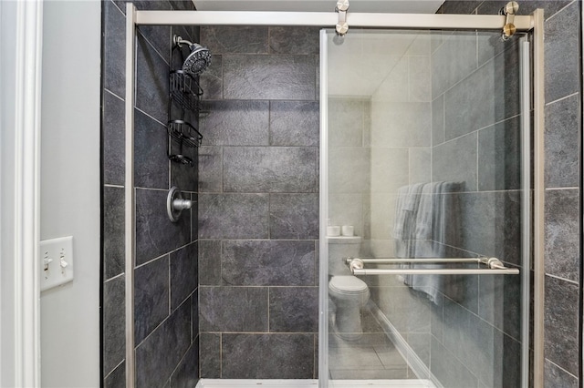 102 Trolley Line Rd, Hartwick, NY 13326 - bathroom with toilet and a stall shower