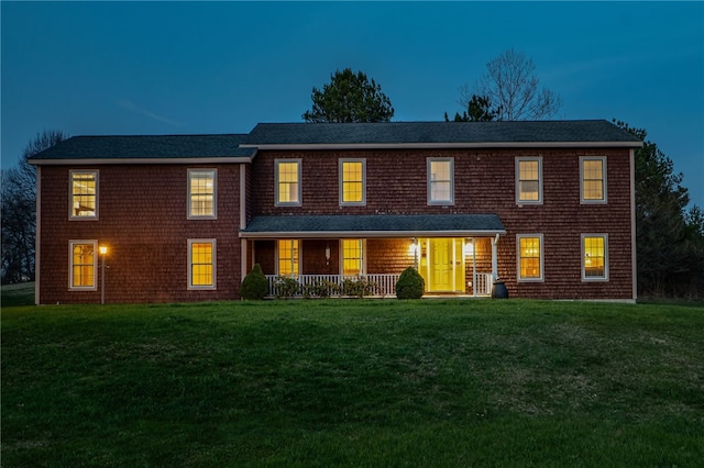 102 Trolley Line Rd, Hartwick, NY 13326 - view of front of house with covered porch and a front lawn