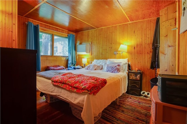 59 Elm St, Otsego, NY 13326 - bedroom with wood walls and wood finished floors