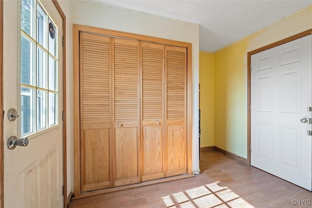 6669 Rottamore Rd, Stockbridge, NY 13409 - entryway featuring light wood-style flooring and baseboards
