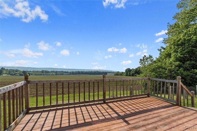 6669 Rottamore Rd, Stockbridge, NY 13409 - wooden terrace with a view of rural / pastoral area