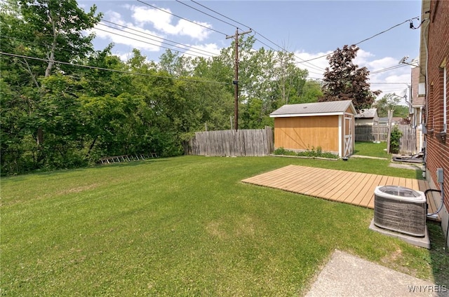 51 N Seine Dr Unit 1 & 2, Cheektowaga, NY 14227 - view of yard with central air condition unit and a deck