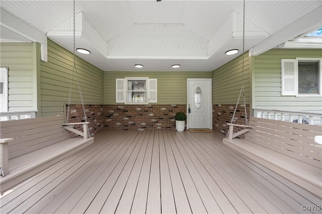 3477 Mcclary Rd, Lafayette, NY 13084 - view of wooden porch