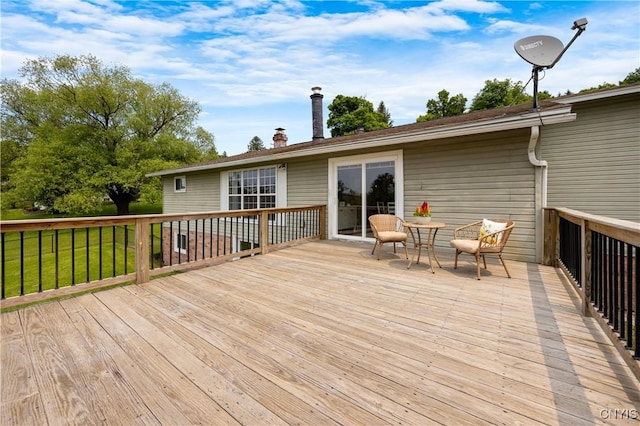 3477 Mcclary Rd, Lafayette, NY 13084 - view of wooden deck