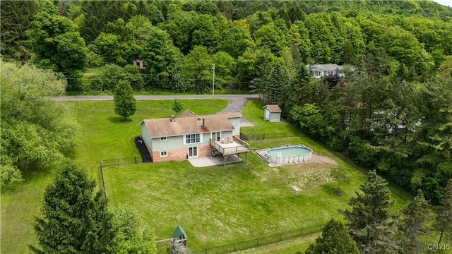 3477 Mcclary Rd, Lafayette, NY 13084 - aerial view of property and surrounding area featuring a heavily wooded area