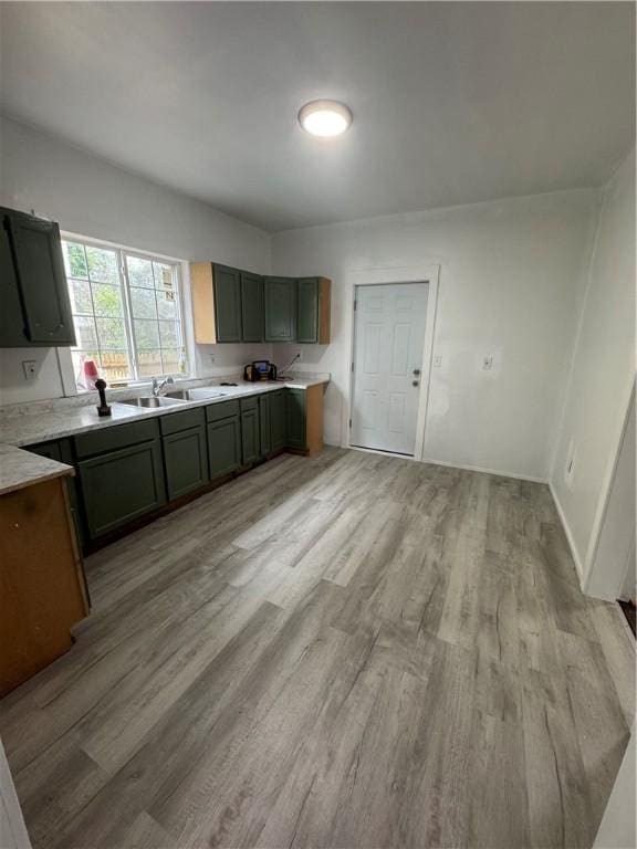 61 Leo St, Rochester, NY 14621 - kitchen with light wood-style flooring and light countertops