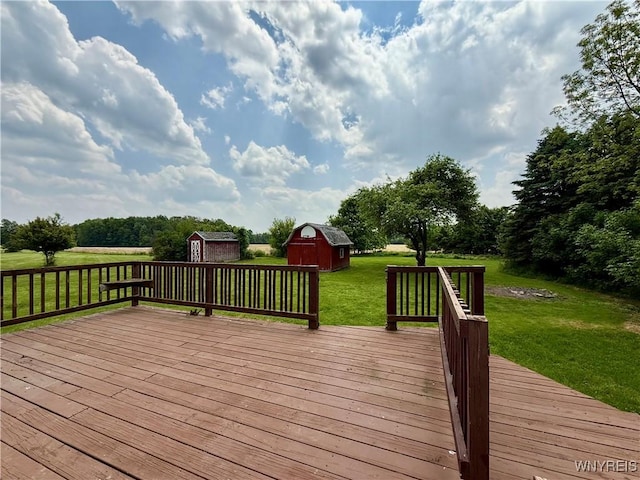 3394 Pike Rd, Alexander, NY 14020 - wooden deck with a yard