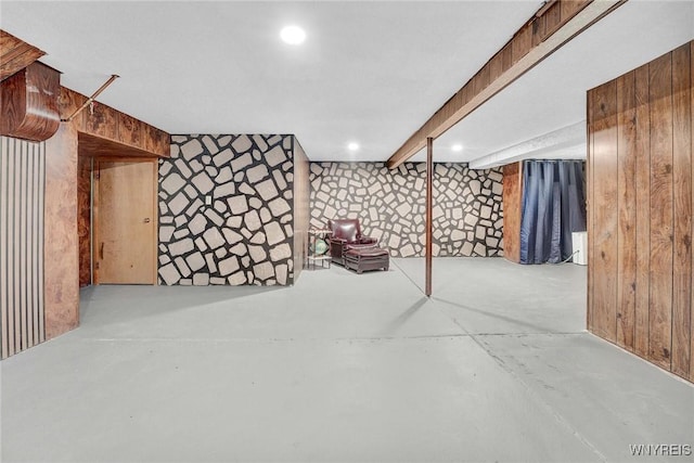 61 Caesar Blvd, Amherst, NY 14221 - finished below grade area featuring wooden walls