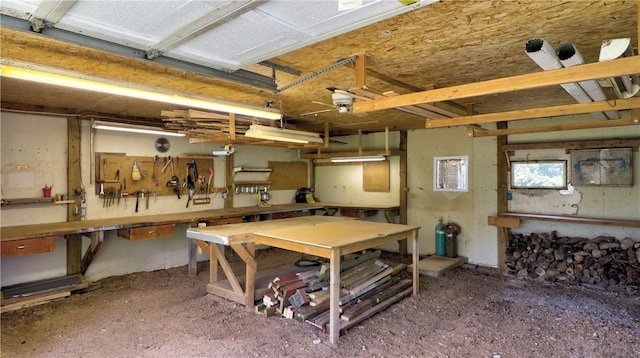 6251 Willard St, Aurelius, NY 13034 - garage with a workshop area