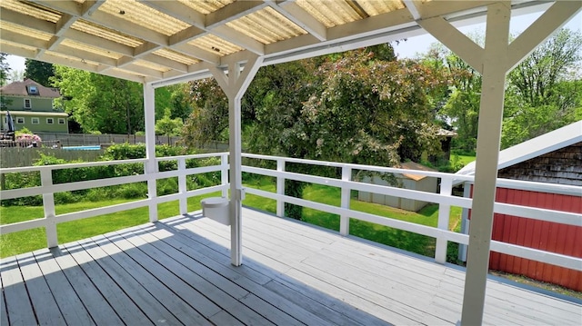 6251 Willard St, Aurelius, NY 13034 - view of wooden terrace