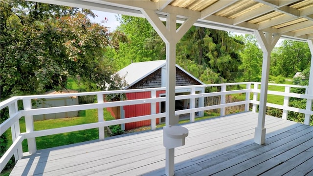 6251 Willard St, Aurelius, NY 13034 - view of wooden deck