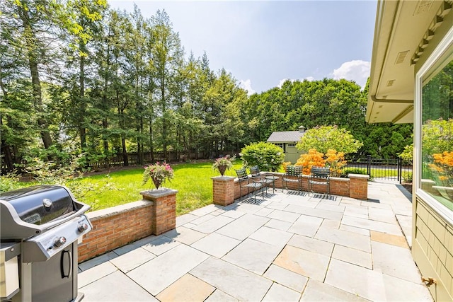 307 Allens Creek Rd, Brighton, NY 14618 - view of patio / terrace featuring a grill and outdoor dining area