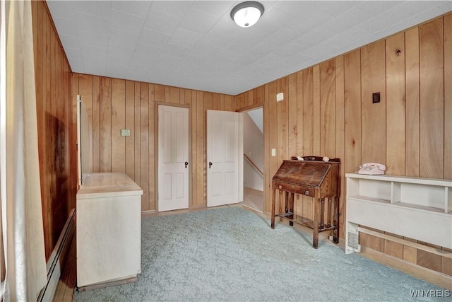 65 E Main St, Arcade, NY 14009 - bedroom featuring carpet and wooden walls