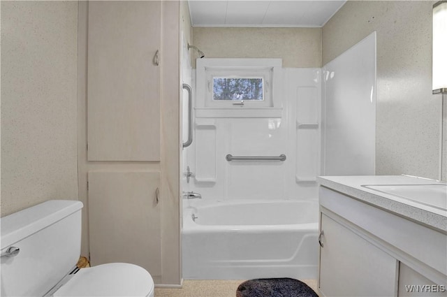 65 E Main St, Arcade, NY 14009 - bathroom with toilet, vanity, and washtub / shower combination