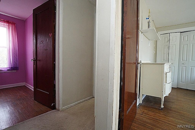 2927 S Ave, Niagara Falls, NY 14305 - hallway with wood finished floors and baseboards