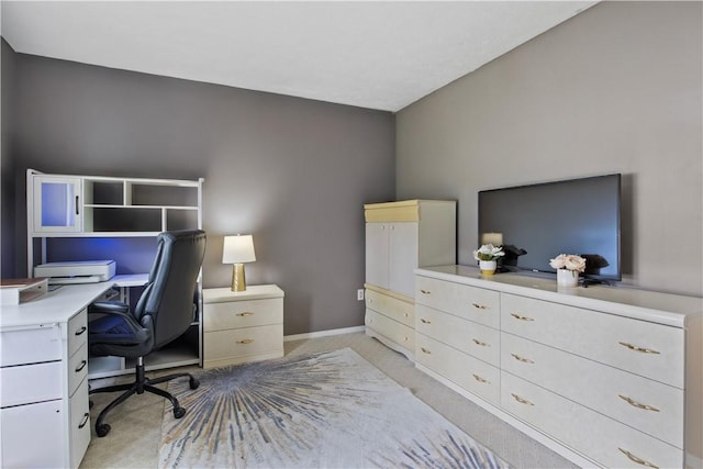 106 Shingle Landing Dr, Irondequoit, NY 14609 - bedroom featuring light carpet, an office area, and baseboards