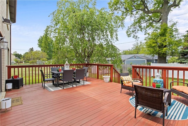 106 Shingle Landing Dr, Irondequoit, NY 14609 - deck featuring outdoor dining area