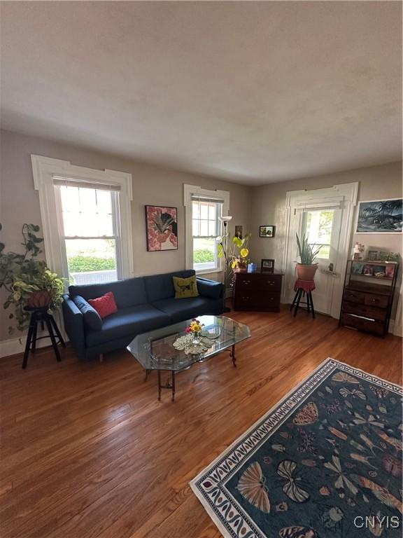 28 Payne St, Hamilton, NY 13346 - living area with wood finished floors