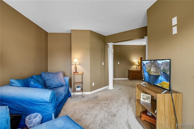 9100 Beech Meadow Ct, Clarence, NY 14032 - living area featuring carpet and baseboards