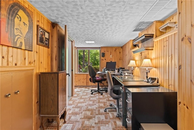 529 Backus Rd, Webster, NY 14580 - office featuring wooden walls and light colored carpet