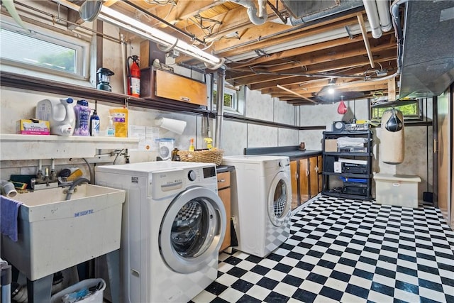 529 Backus Rd, Webster, NY 14580 - laundry room featuring tile patterned floors and washer and dryer